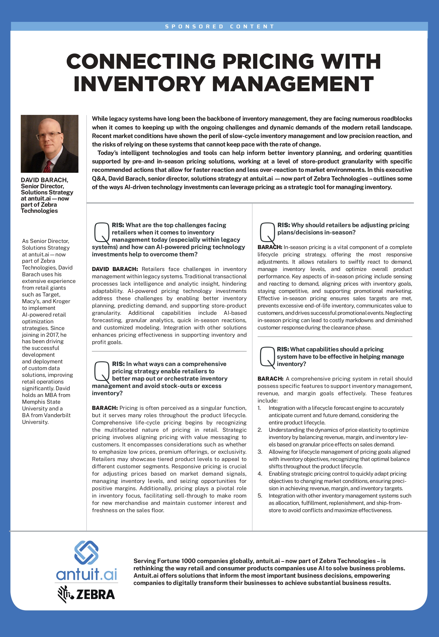 Infographic Connecting Pricing With Inventory Management